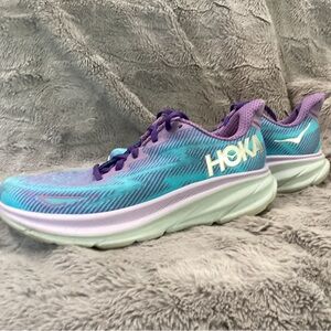 Blue and Purple Running Shoes